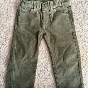 Janie & Jack Green Corduroy Pants 2T boys